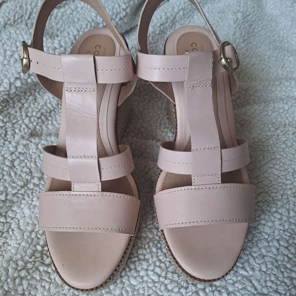 Cole Haan Cloudfeel All Day Wedge Sandal Womens Sz 9 Pink Peach - Picture 3 of 9